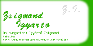 zsigmond igyarto business card