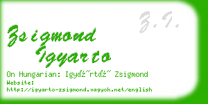 zsigmond igyarto business card